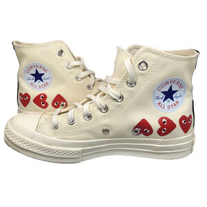 Converse Comme des Garçons Play x Chuck 70 Top High Multi Heart - Size 5 M/7 W